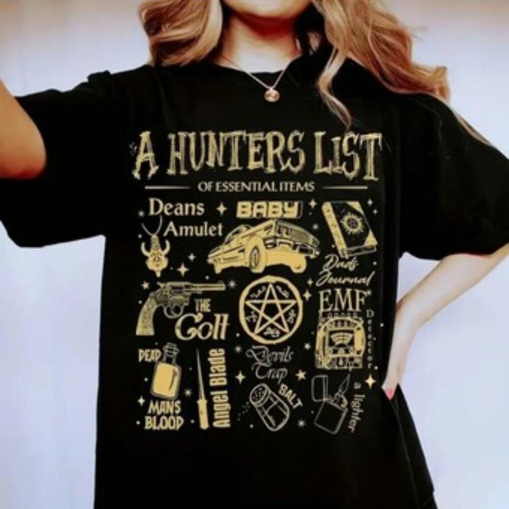 Supernatural TV Show Hunters List Shirt